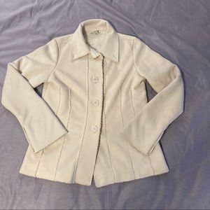 Cream faux suede Jacket size M.